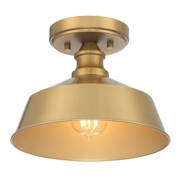 Trade Winds Grady 1-Light Ceiling Light in Natural Brass