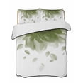 thumbnail image 2 of Quilts Twin Size, Modern Sage Green Soft Comforter Bedding Set for Bed, Gradient Floral Abstract Bohemian White Lightweight Quilted Bedspread with Pillow Cover(2 Pieces) for All Season, 68x86 Inch, 2 of 6