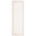 thumbnail image 5 of Nanan 2'x6' Machine Washable Runner Rug Classic Solid Striped Wavy Border Non-Slip Indoor Floor Carpet for Hallway Kitchen Entryway, Beige, 5 of 8