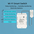 thumbnail image 4 of 3X Tuya WiFi Switch 3000W 16A Wireless Thermostat Temperature and Humidity Monitoring with Energy Consumption Monitor, 4 of 9