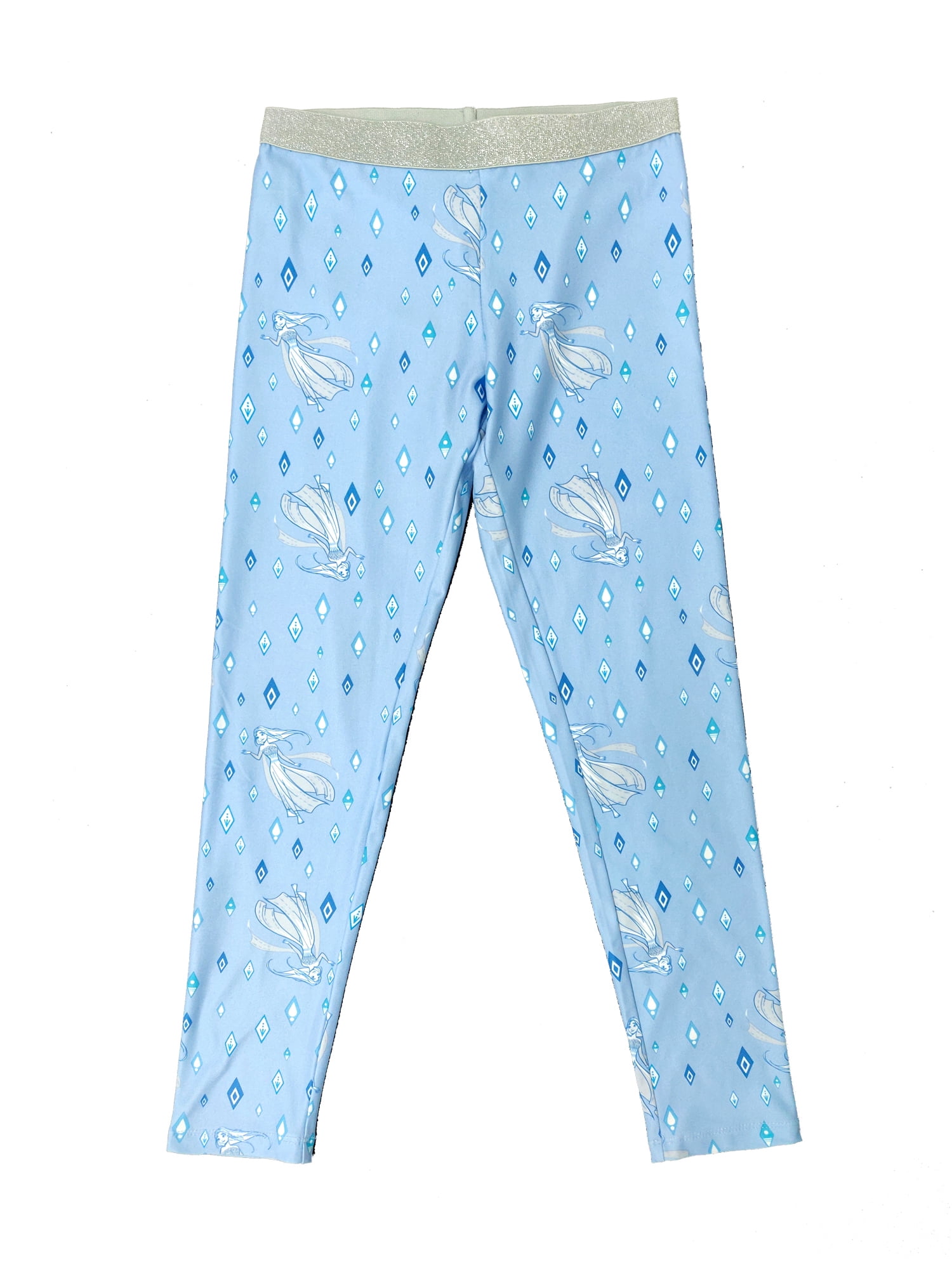 NEW Disney Frozen Leggings Size 4T Fleece Lined Toddler Pants Elsa Blue Pants 