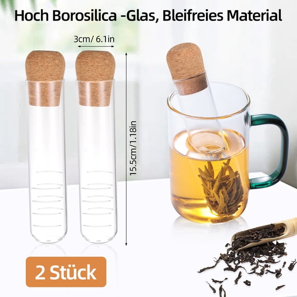 Toystoory Infusor de té respetuoso con el medio ambiente, 2 piezas, para un estilo de vida saludable, artículos de té exquisitos y prácticos Teteras