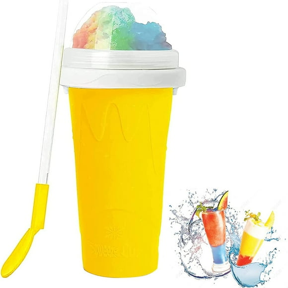 Slushie Maker Cup, Magic Quick Frozen Smoothies Cup Cooling Cup Double Layer Squeeze Cup Slushy Maker Cup, hausgemachte Milchshake-Eismaschine zum Selbermachen für Kinder und Familie
