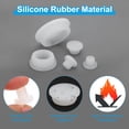 thumbnail image 3 of Uxcell T-Shaped Silicone Rubber Solid Plug for 7.3 to 7.4mm Hole White 24 Pieces, 3 of 6