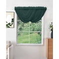 thumbnail image 2 of Waterfall Valances for Windows, Pure Dark Green Kitchen Sheer Valance Curtains, Simple Solid Color Rod Pocket Elegant Swag Valances for Living Room Bedroom, 47.2"x38.5", 3 Panel, 2 of 8