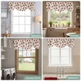 thumbnail image 6 of Tie Up Valances for Windows, Red Strawberry Adjustable Valance Curtains Window Treatment for Living Room, Summer Fruits Farmhouse Leaves Floral Rustic Rod Pocket Kitchen Curtains & Drapes 42x18 Inch, 6 of 9
