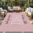 thumbnail image 2 of Pink Outdoor Rug for Patio/Deck/Porch, Non-Slip Large Area Rug 4 x 6 Ft, She Leaves A Little SPARKLE Wherever She Goes Indoor Outdoor Rugs Washable Area Rugs, Reversible Camping Rug Carpet Runner, 2 of 8
