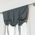 thumbnail image 2 of Yipa Gray Blackout Roman Curtains for Kids Bedroom Thermal Insulated Curtains Rod Pocket Tie Up Shade Curtains 1-Panel for Small Windows Bathroom Kitchen (22 x 46 Inches Long), 2 of 7