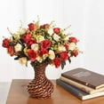 thumbnail image 3 of Rosas artificiales, 12 rosas pequeñas, flor de seda plástica, adecuada para la decoración de plantas de la mesa de la oficina de Navidad de la boda del hotel familiar Ofspeizc CZJJ-HQ72-5, 3 of 6