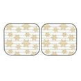 thumbnail image 7 of Bingfone Gold Snowflake Windshield Sun Shade 2-Piece Foldable Car Front Window Sunshade for Most Sedans SUV Truck - Small, 7 of 7
