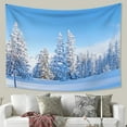 thumbnail image 2 of DaShan Winter Forest Tapestry Wall Hanging,Winter Scenery Backdrop for Bedroom Living Room Dorm,60"Wx50"L, 2 of 5