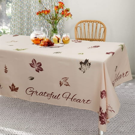 

Fall Tablecloth Thanksgiving Tablecloth with Fall Leaves Autumn Tablecloth Waterproof Fall Table Cloths for Fall Thanksgiving Decor Fall Thanksgiving Tablecloth for Rectangle Tables 60 X 84 Inch