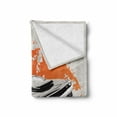 thumbnail image 2 of Cars Soft Flannel Fleece Blanket, Graffiti Style Inspired Sports Car Sprinting Graphic Work with Splash Color Elements, Cozy Plush for Indoor and Outdoor Use, 60" x 80", Grey Orange, by Ambesonne, 2 of 6