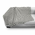 thumbnail image 3 of Chevron Soft Flannel Fleece Throw Blanket, Grey and White Zig Zag Lines Striped Pattern Modern Design Print, Cozy Plush for Indoor and Outdoor Use, 70" x 90", Warm Taupe White, by Ambesonne, 3 of 6