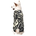 thumbnail image 1 of Fotbe Abstract Cat Faces Pattern Print Small Dog Sweater Hoodies Pet Grey Hooded Soft Fleece Sweatshirts with Pocket Fall Winter Puppy Cat Sweaters Warm Clothes-X-Large, 1 of 7