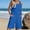 Blue, variant on Womens Short Sets 2 Piece Vacation Outfits Sleeveless Tank Top and Shorts Matching Set with Pockets, Black