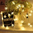 thumbnail image 4 of Cadena de luces LED navideñas con copos de nieve, cadena de luces intermitentes, cadena de luces estrellada, luces decorativas, 4 of 5