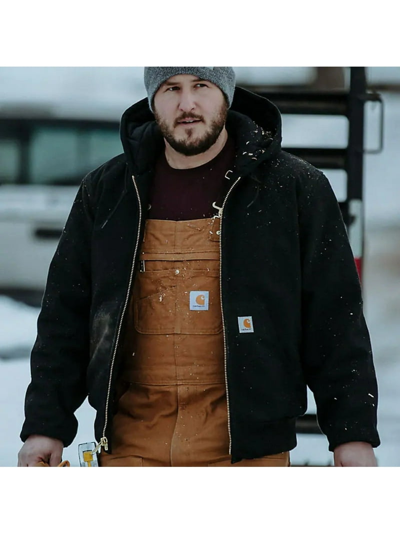 Carhartt 106673-BLK Loose-Fit Firm Duck Insulated Flannel-Lined