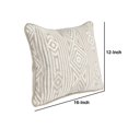 thumbnail image 5 of Benjara 12 x 16 Square Linen Accent Throw Pillow, Tribal Accent, Piped Edges, Ivory, 5 of 5