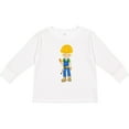 thumbnail image 3 of Inktastic Construction Worker, Blond Hair, Cute Boy, Hammer Boys Long Sleeve Toddler T-Shirt, 3 of 5