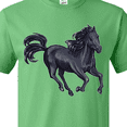 thumbnail image 4 of Inktastic Beautiful Galloping Black Horse T-Shirt, 4 of 5