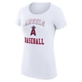 thumbnail image 2 of Women's G-III 4Her by Carl Banks White Los Angeles Angels Super-Slim Fit Lightweight Team Logo Graphic T-Shirt, 2 of 5