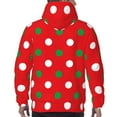 thumbnail image 6 of Bingfone White And Green Polka Dot Men'S Drawstring Hoodie Long Sleeve Pocket Sweatshirts-4x-Large, 6 of 9