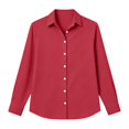 thumbnail image 4 of Karight Womens Button Down Shirts Cotton Oxford Shirt Dress Shirt Long Sleeve Work Blouses Tops with Pocket, 4 of 6