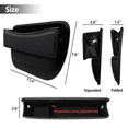 thumbnail image 4 of 2 Pack Car Seat Gap Filler Organizer, Leather Car Side Seat Storage Pocket, Universal Fit for Car Blocker Between Seats Gap Filler, 4 of 6