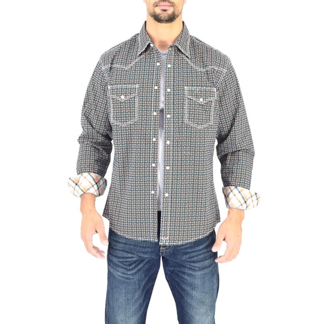 Camisa Vaquera Wrangler Hombre Manga Larga 26M azul marino M