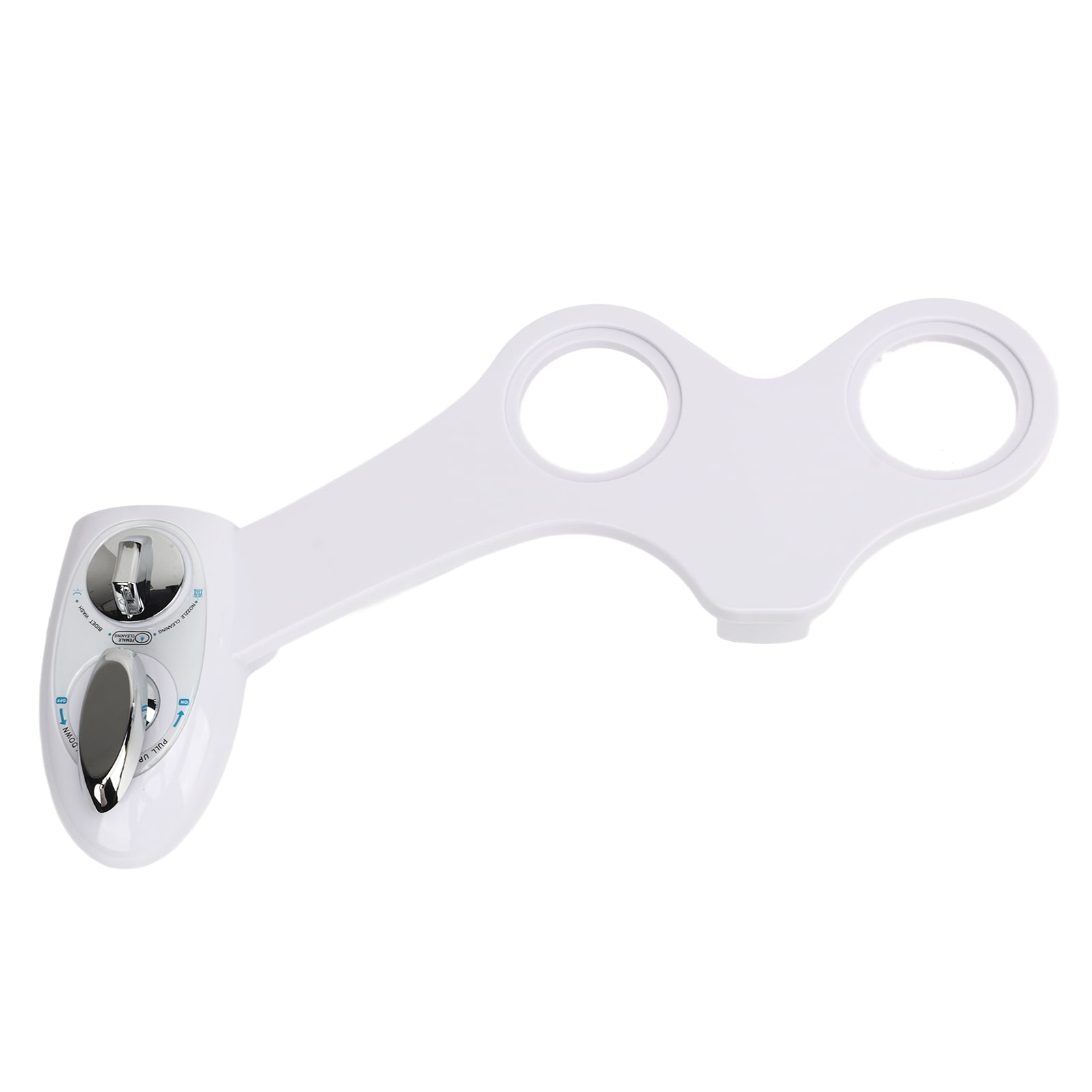 Riousery Bathroom Dual Nozzle Cold Water Spray Adjustable Bidet Toilet Attachment with Hose, White (18.5 inches / 47 cm)