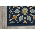 thumbnail image 6 of Nourison Caribbean Indoor/Outdoor Retro Floral Navy 2'3" x 7'6" Area Rug, (8' Runner), 6 of 9