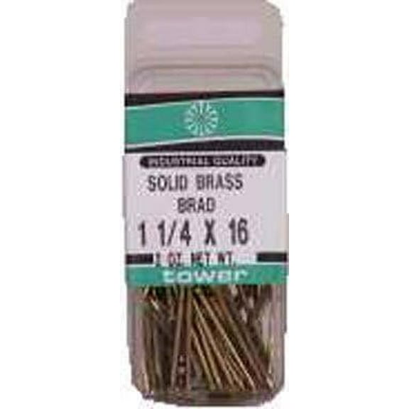 Hillman 16 Ga. x 1-1/4 in. L Brass Brad Nails 1 pk 2 oz.