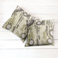thumbnail image 2 of Ambesonne Tribal Throw Pillow Cover 2 Pack, Green Old 20s Design, 18", Green Grey Cream, 2 of 6
