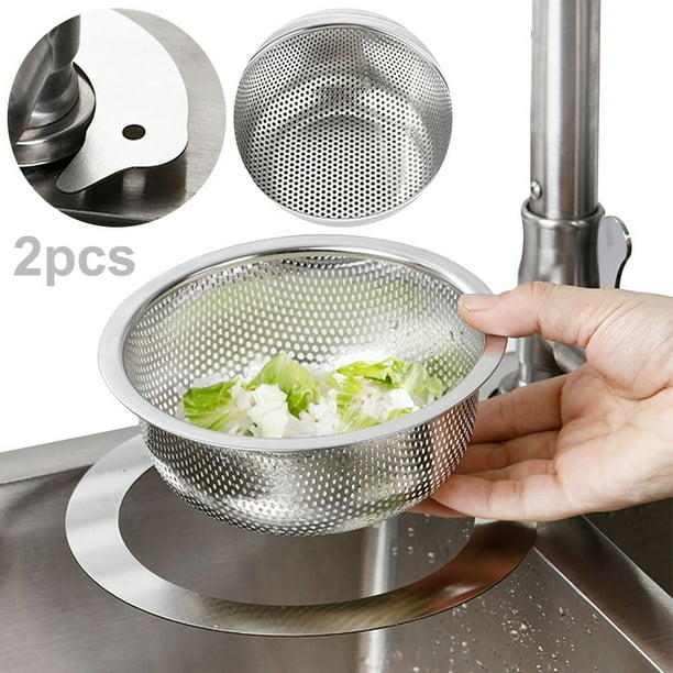 Colador Cesta Drenaje 1/2 PCS Acero Inoxidable para Alimentos