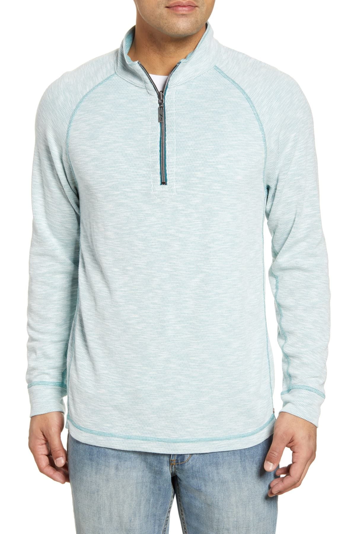 tommy bahama barrier beach reversible half zip pullover