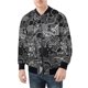 thumbnail image 3 of Chaqueta de primavera y otoño para hombre, con estampado 3D de máscara de samurái Oni y tatuaje, con cremallera por todas partes, chaquetas de bombardero para hombre, abrigos casuales unisex, ropa gen, 3 of 5