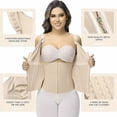 thumbnail image 5 of enyan Shapewear for Women Tummy Control Post Surgery Full Body Shaper Butt Lifter with Zipper Crotch Beige,XL, 5 of 7