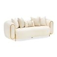 thumbnail image 3 of Michael Amini Sassani Chenille Loveseat - Crepe/Gold, 3 of 19