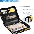 thumbnail image 3 of FORMRS Zipper Binder with Shoulder Strap 2-inch Ring 500 Sheet Capacity File Bag, Yellow Checkered Pattern, 3 of 5