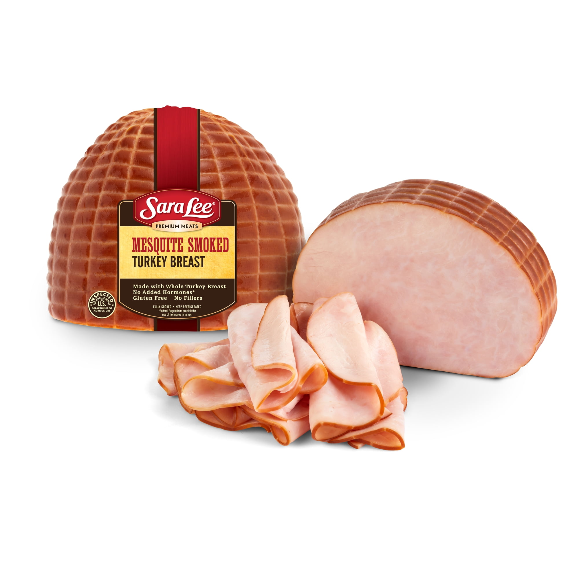 Sara Lee Sliced Fresh Lunch & Deli Meats, Premium Meats Gluten Free Mesquite Smoked Turkey Breast, Resealable Pouch