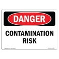 thumbnail image 1 of SignMission OS-DS-A-1218-L-1874 12 x 18 in. OSHA Danger Sign - Contamination Risk, 1 of 1