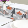 thumbnail image 4 of Yayeee Table Runner 90 inches Long Home Kitchen Dinning Party Decoration, Gray Snow Houses, 4 of 7