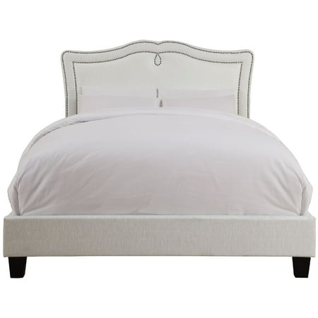 Platform Heart - Queen All-In-One Sweetheart Shaped Upholstered Bed in Glitz Crystal
