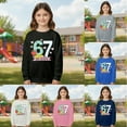 thumbnail image 7 of LRen Girl Hoodies Size 7-8 Coconut Tree Print Pullover Sweatshirts Kids Fashion Casual Outfits Fall Winter Clothes,11-12 Years,Z1-Pink, 7 of 7
