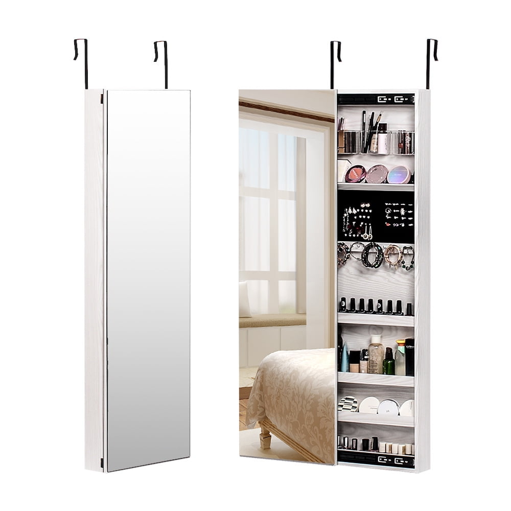 Over-The-Door Mirror, Lockable Jewelry Cabinet Armoire ...