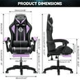 Hoffree Gaming Chair with Bluetooth Speakers and Footrest Massage
