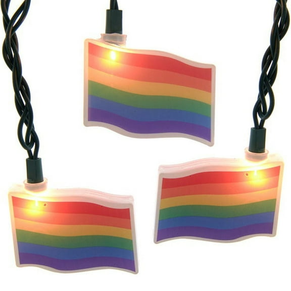 Kurt Adler UL 10-Light Gay Pride Flag Light Set