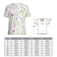 thumbnail image 2 of Floral Colorful Flower Women's Short Sleeve Tops Casual Blouses T Shirt, 2 of 6