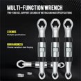 thumbnail image 4 of Universal Wrench 23 In 1 Dual Head Imperial Wrench Set Ratchet Adjustable Wrench Spanner Flexible Multifunctional Hand Tool (23 in 1), 4 of 7
